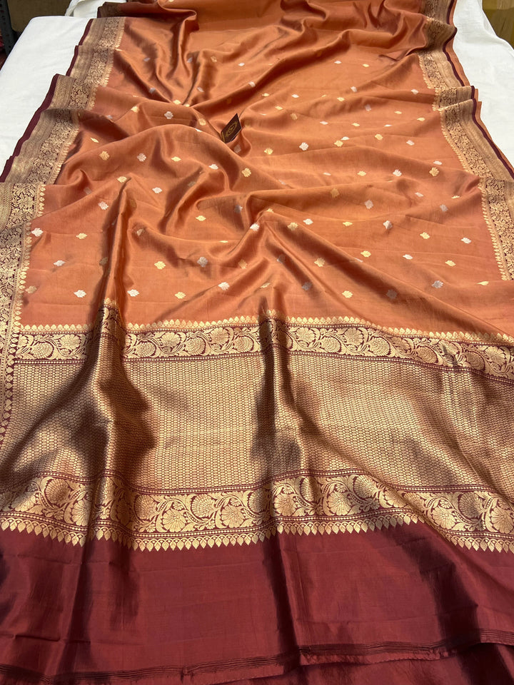 Blush Banarasi Silk Saree | Kadhwa & Designer Border