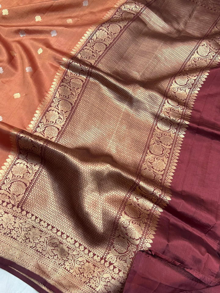Blush Banarasi Silk Saree | Kadhwa & Designer Border