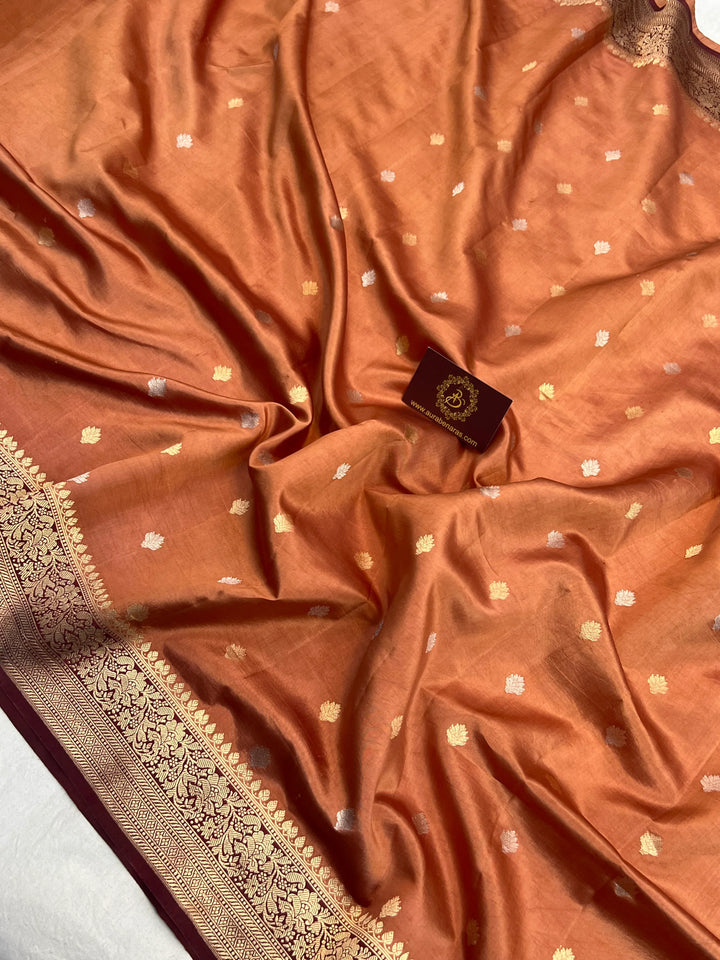 Blush Banarasi Silk Saree | Kadhwa & Designer Border