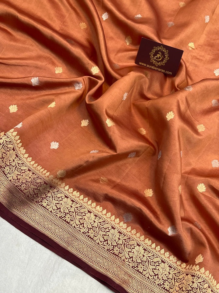 Blush Banarasi Silk Saree | Kadhwa & Designer Border
