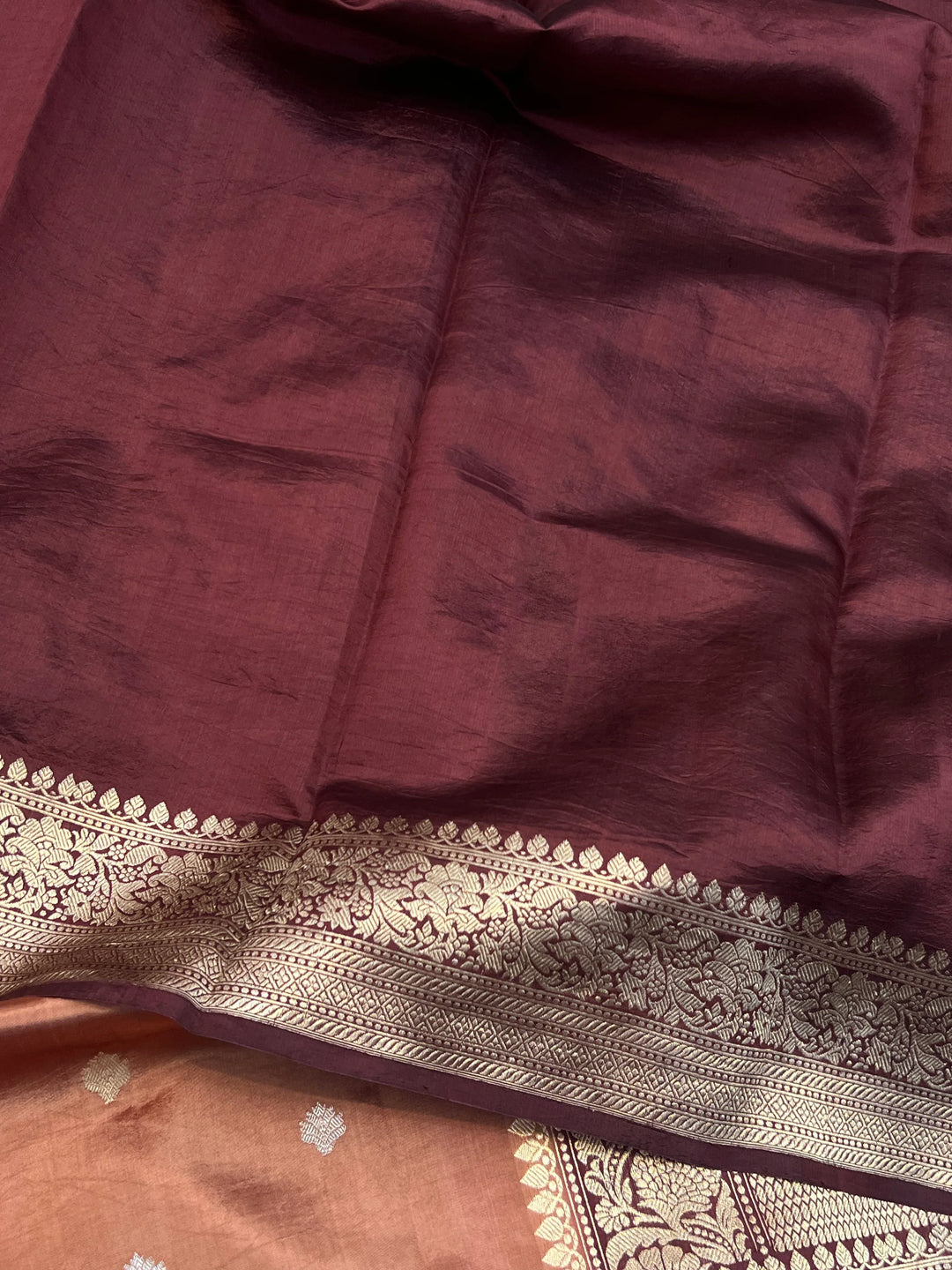 Blush Banarasi Silk Saree | Kadhwa & Designer Border