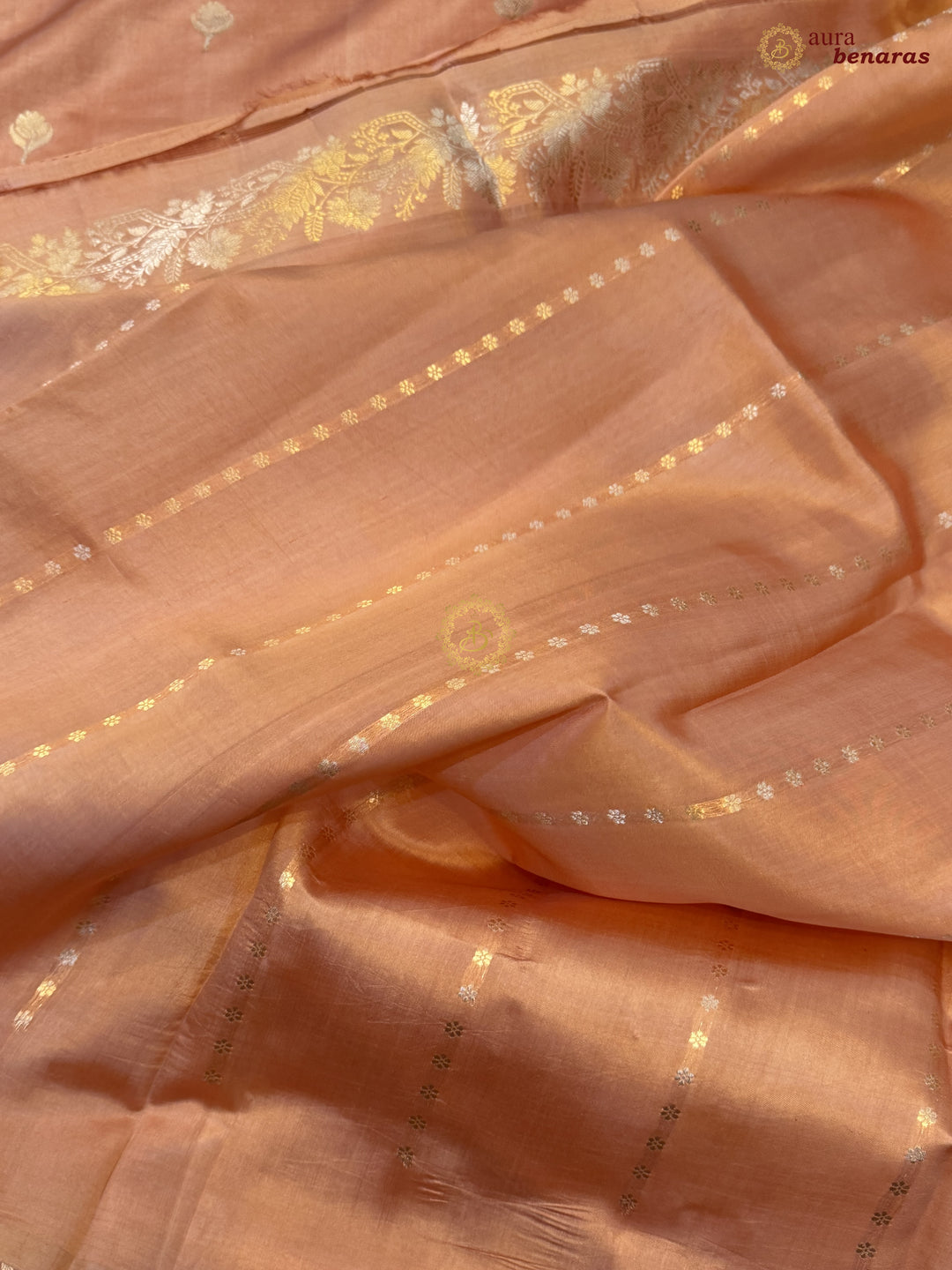 Old Rose Banarasi Silk Saree | Kadhwa & Designer Border