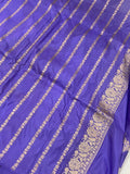 Lavender Pure Banarasi Handloom Katan Silk Saree - Aura Benaras