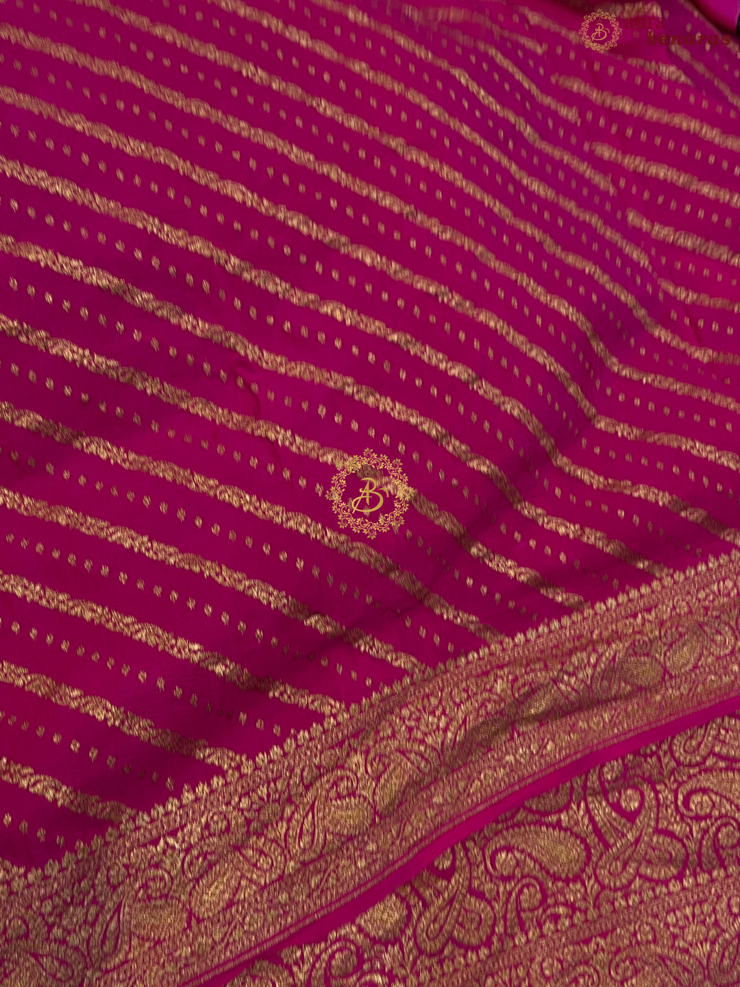 Black Pure Crepe Silk Handloom Banarasi Saree