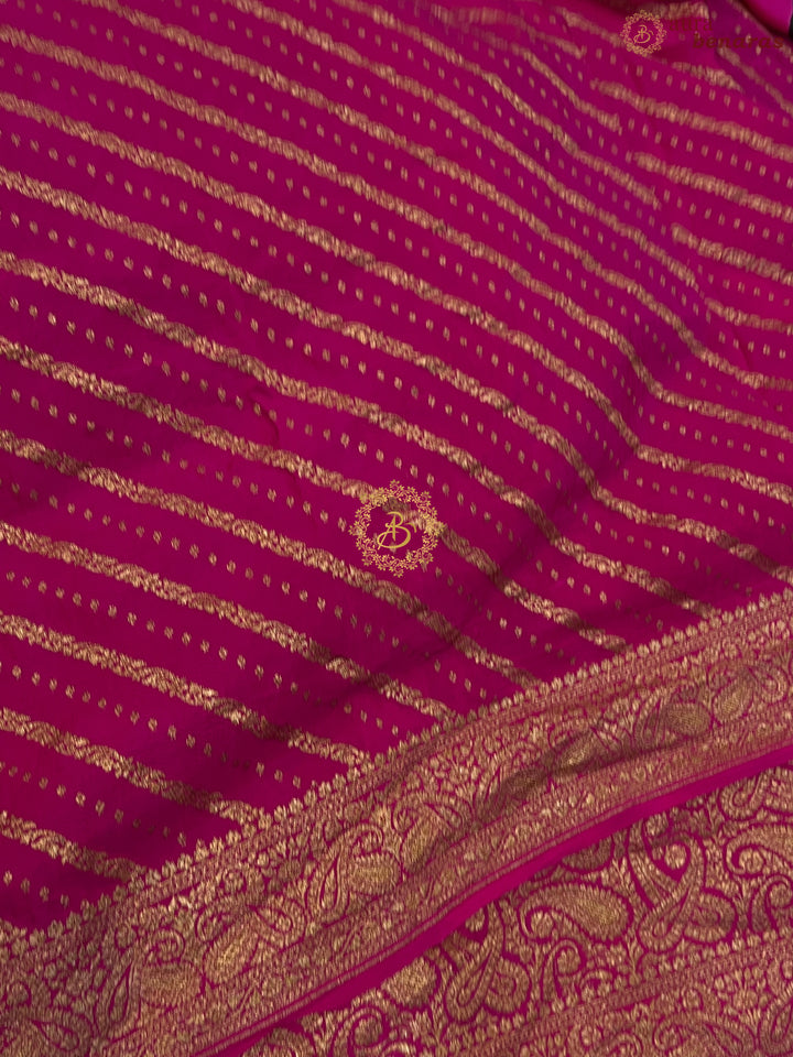 Black Pure Crepe Silk Handloom Banarasi Saree