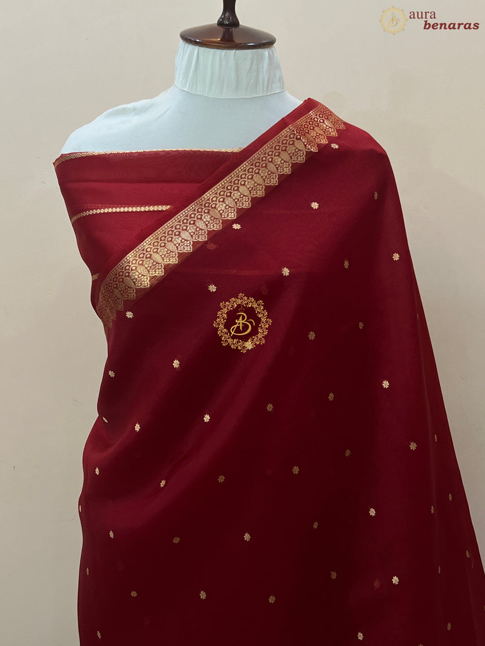 Red Pure Kora Silk Handloom Banarasi Saree