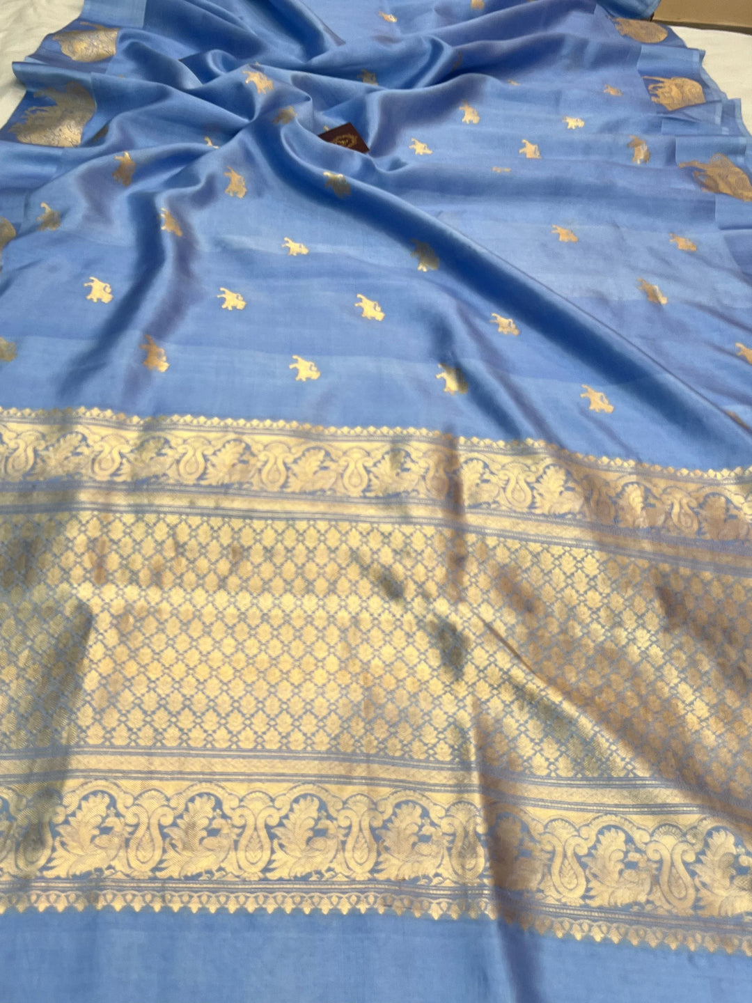 Ultramine Blue Pure Banarasi Handloom Silk Saree