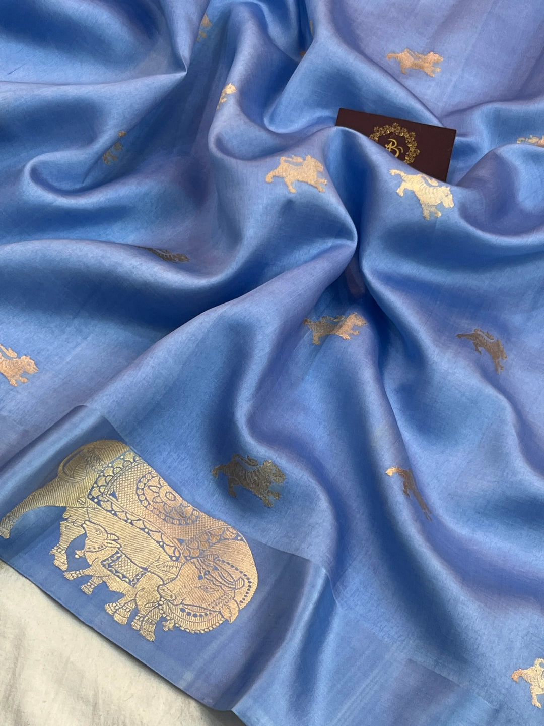 Ultramine Blue Pure Banarasi Handloom Silk Saree