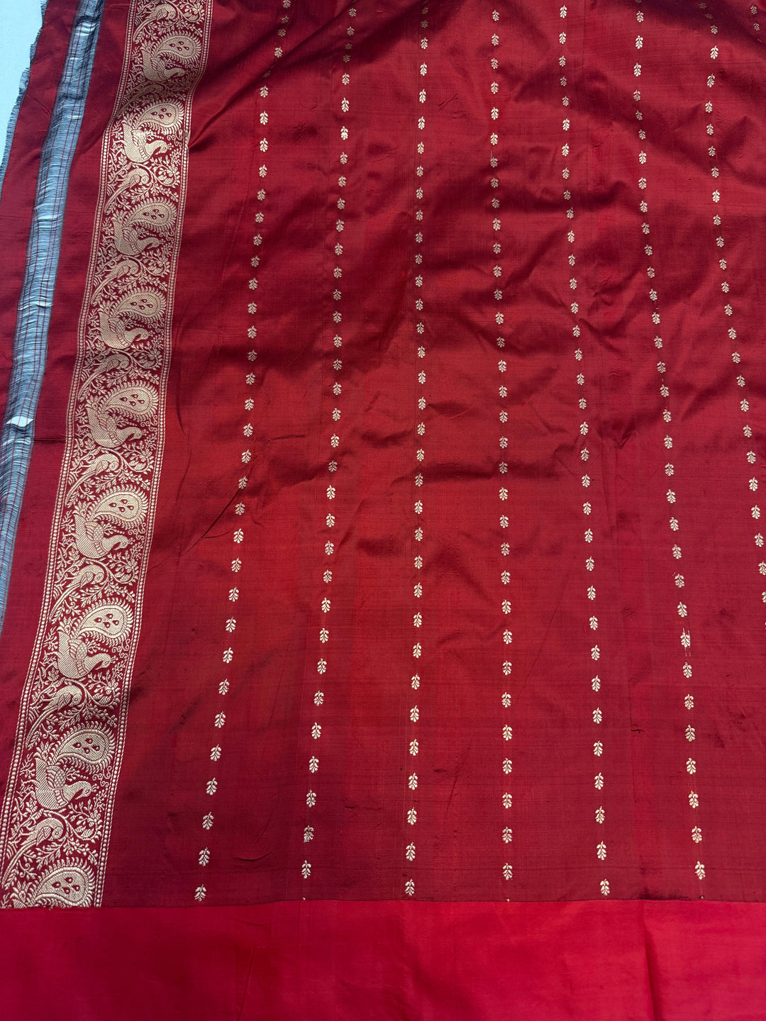 Rama Blue Pure Katan Silk Handloom Banarasi Saree