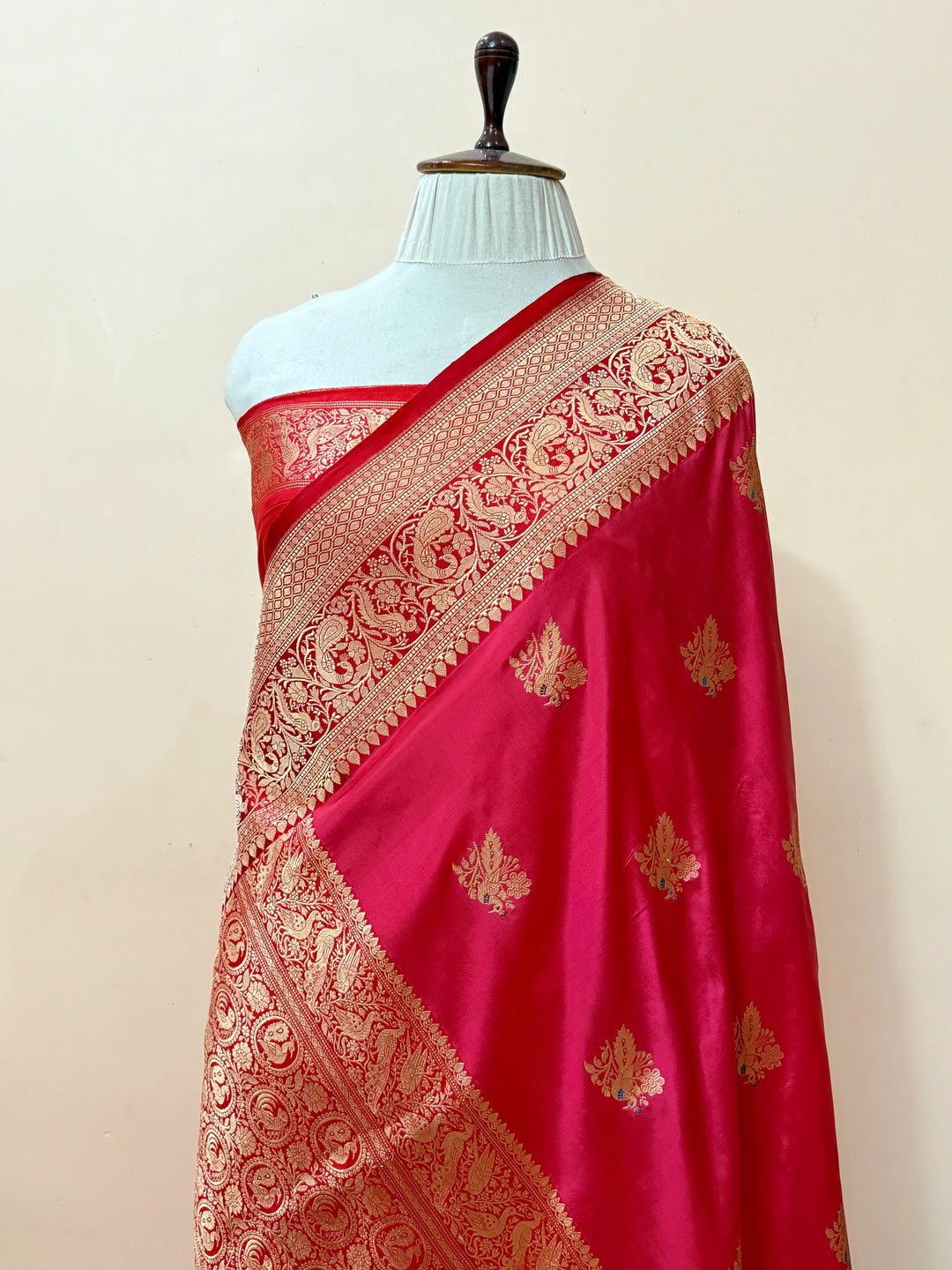 Pink Pure Katan Silk Handloom Banarasi Saree