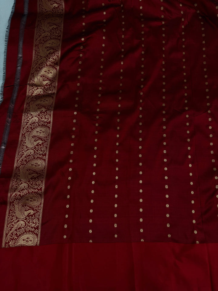 Black Pure Katan Silk Handloom Banarasi Saree