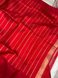 Cream Pure Banarasi Handloom Silk Saree - Aura Benaras