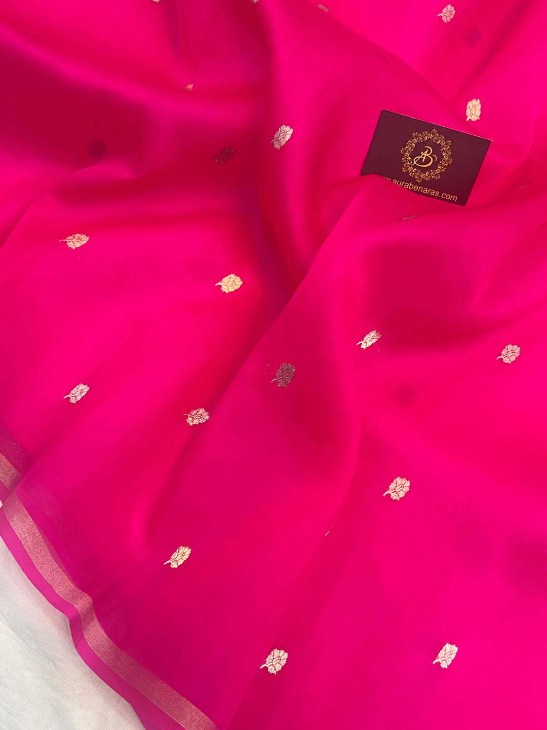 Buy Kora Silk Banarasi Saree – Kadhwa Butis in Zari