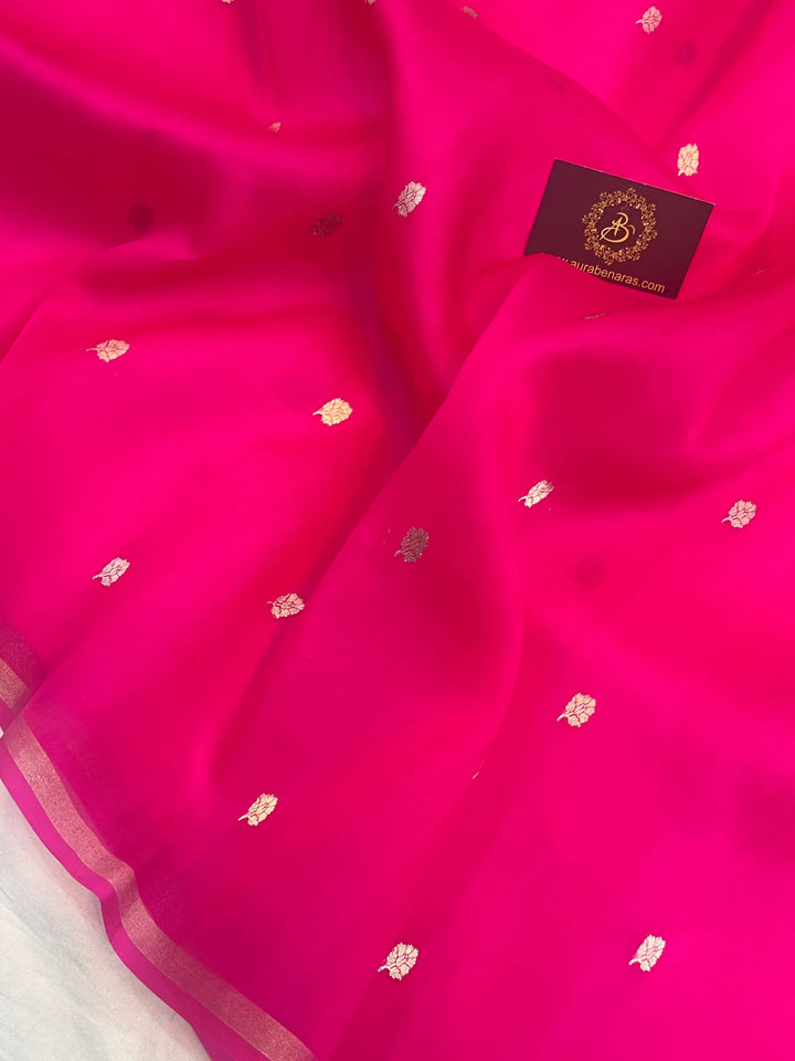 Buy Kora Silk Banarasi Saree – Kadhwa Butis in Zari