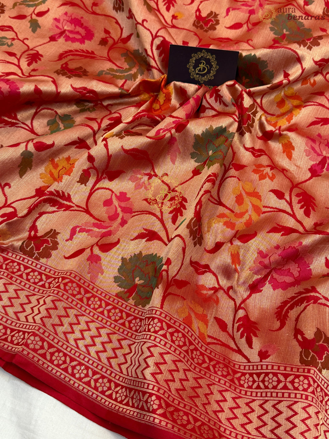 Red Pure Katan silk Handloom Banarasi Saree