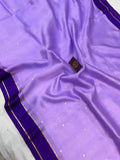 Lavender Pure Banarasi Handloom Silk Saree