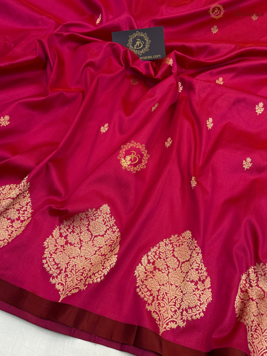 Rani Pink Pure Banarasi Handloom Katan Silk Saree