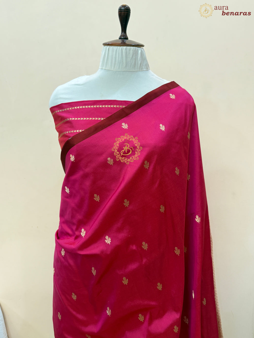 Rani Pink Pure Banarasi Handloom Katan Silk Saree