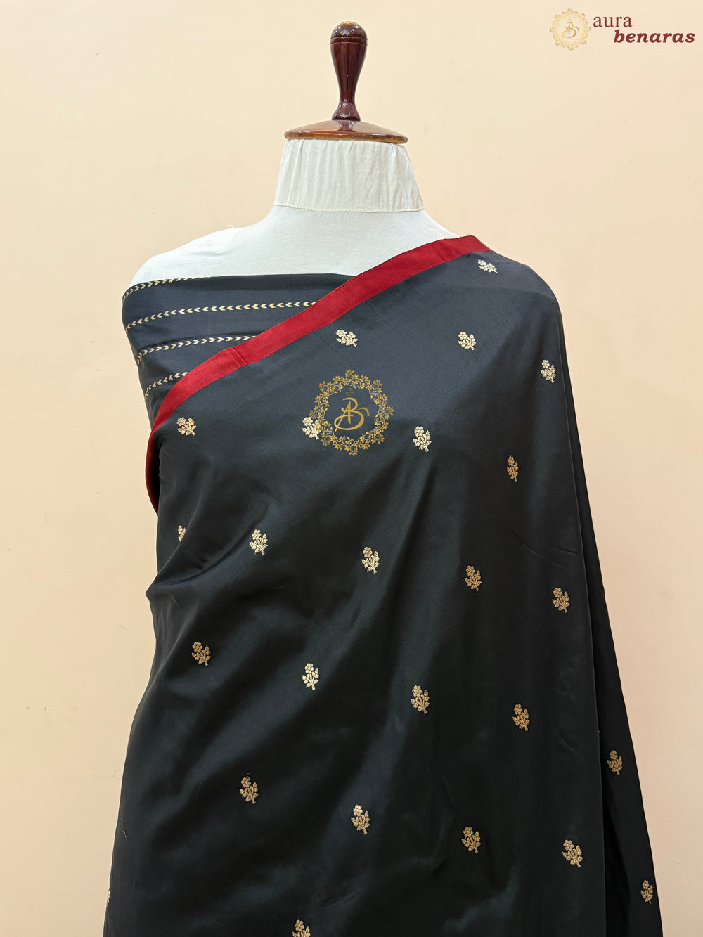 Black Pure Banarasi Handloom Katan Silk Saree