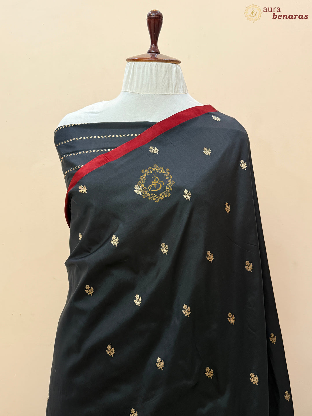 Black Pure Banarasi Handloom Katan Silk Saree