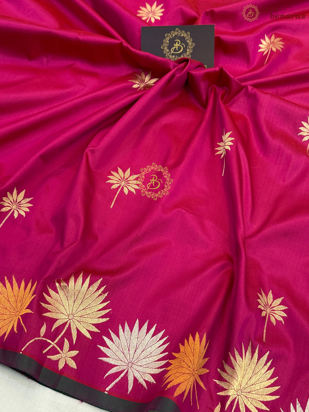 Rani Pink Banarasi Handloom Katan Silk Saree