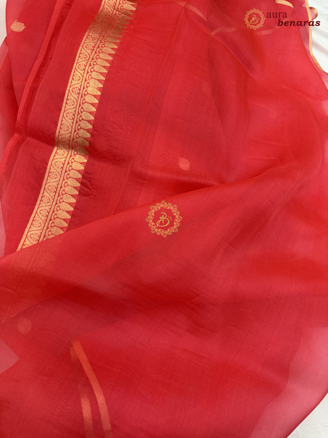Rose Pink Kora Silk Banarasi Saree – Kadhwa Butis in Zari