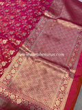 Fire Orange Pure Banarasi Handloom Katan Silk Saree - Aura Benaras