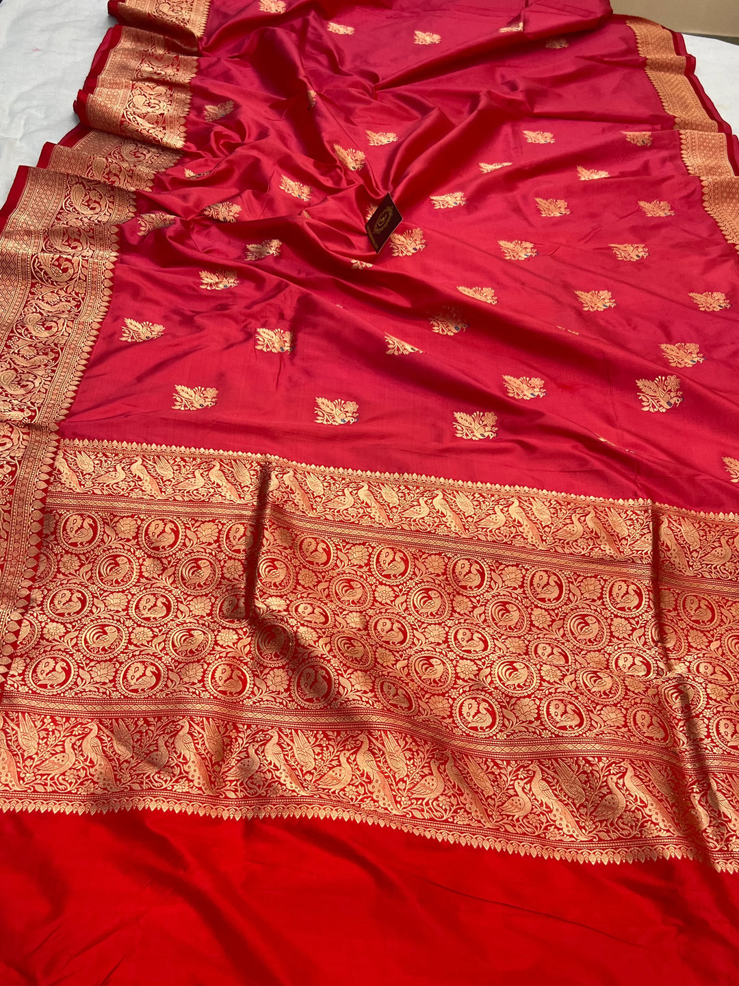 Pink Pure Katan Silk Handloom Banarasi Saree