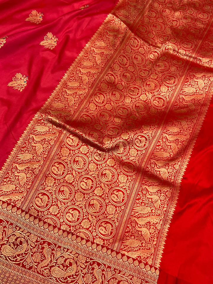 Pink Pure Katan Silk Handloom Banarasi Saree