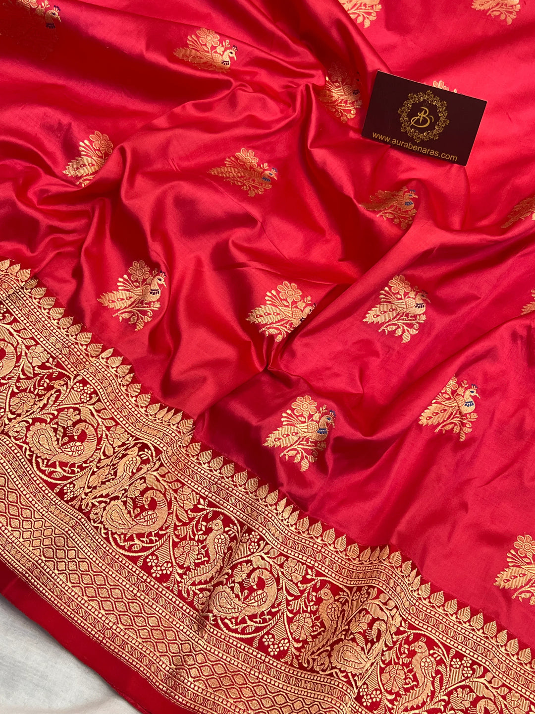 Pink Pure Katan Silk Handloom Banarasi Saree
