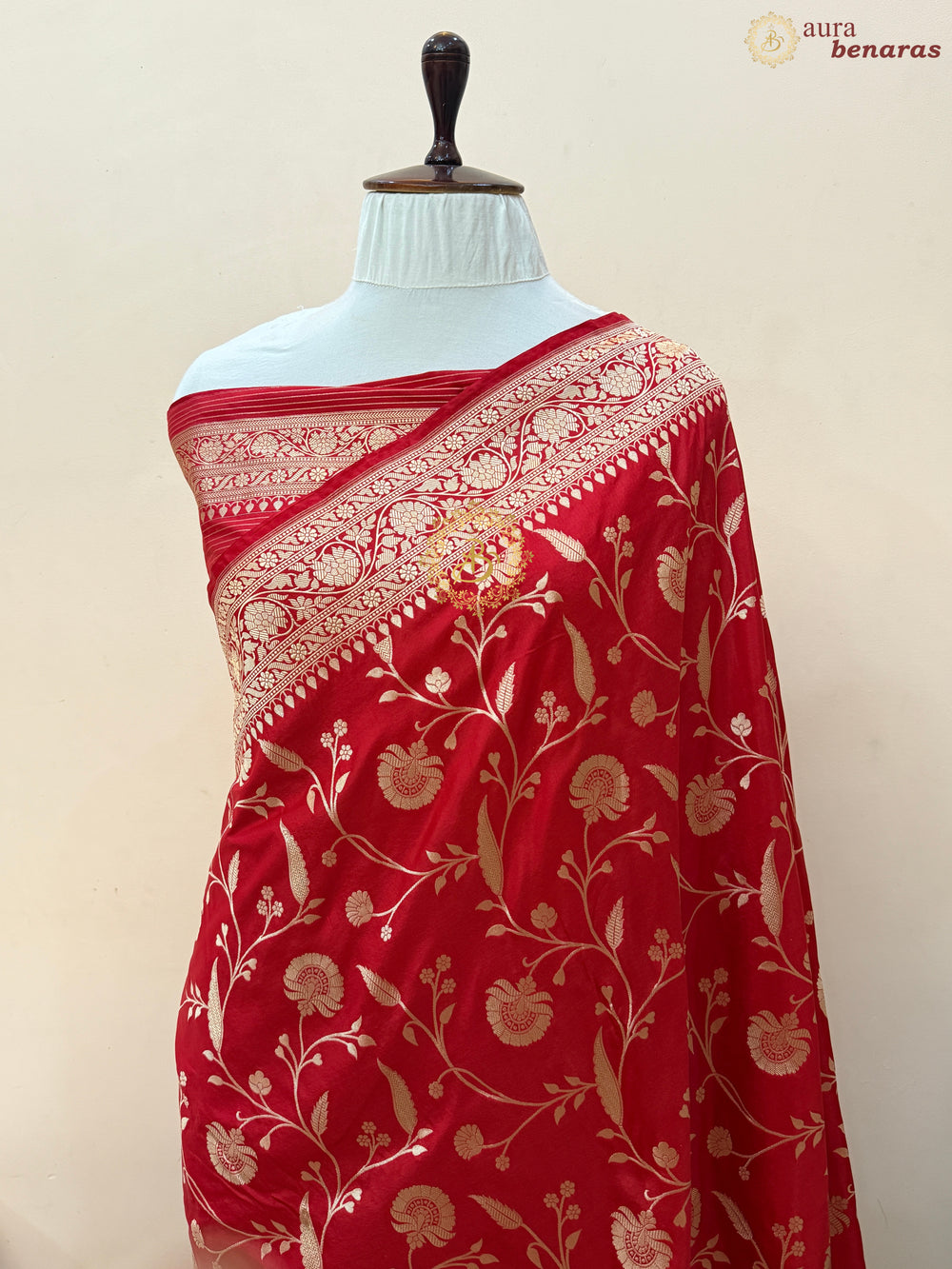 Red Pure Katan silk Handloom Banarasi Saree