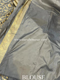 Grey Pure Banarasi Handloom Katan Silk Saree - Aura Benaras