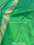 Sea Green Pure Banarasi Handloom Katan Silk Saree - Aura Benaras