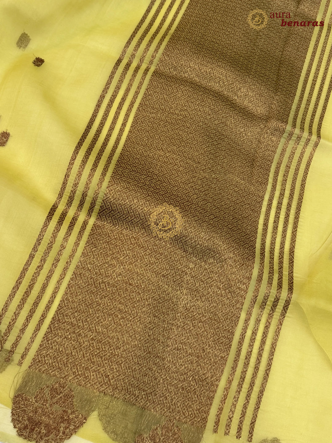 Light Pista Green Kora Silk Banarasi Saree with Antique Zari Elephant Border