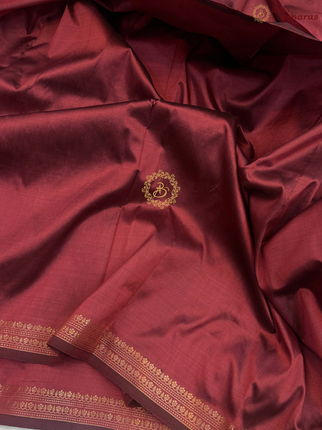 Light Maroon Pure Katan Silk Handloom Banarasi Saree