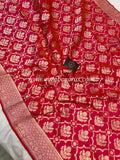 Rani Pink Pure Banarasi Handloom Katan Silk Saree - Aura Benaras