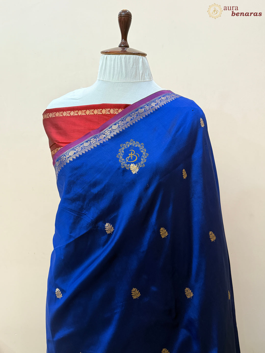 Royal Blue Pure Katan Silk Handloom Banarasi Saree
