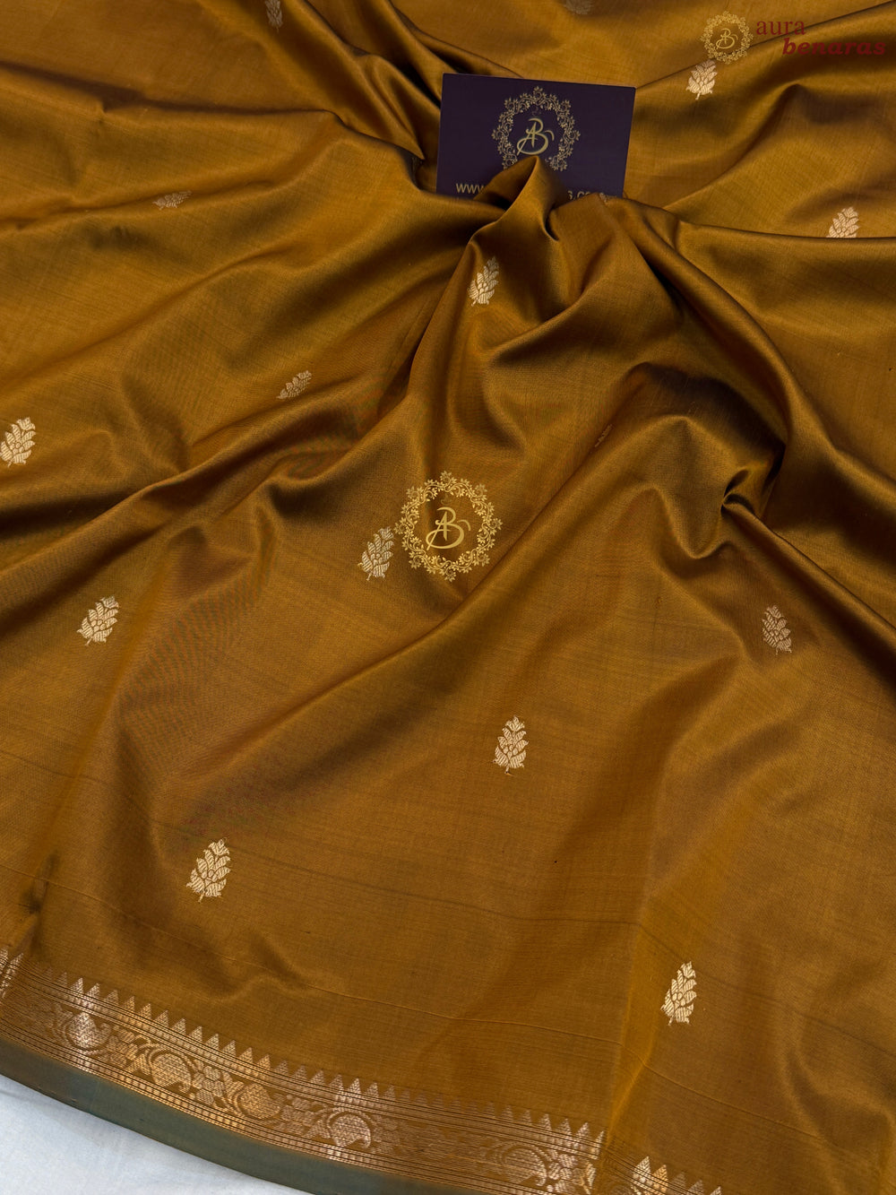 Mustard Yellow Pure Katan Silk Handloom Banarasi Saree