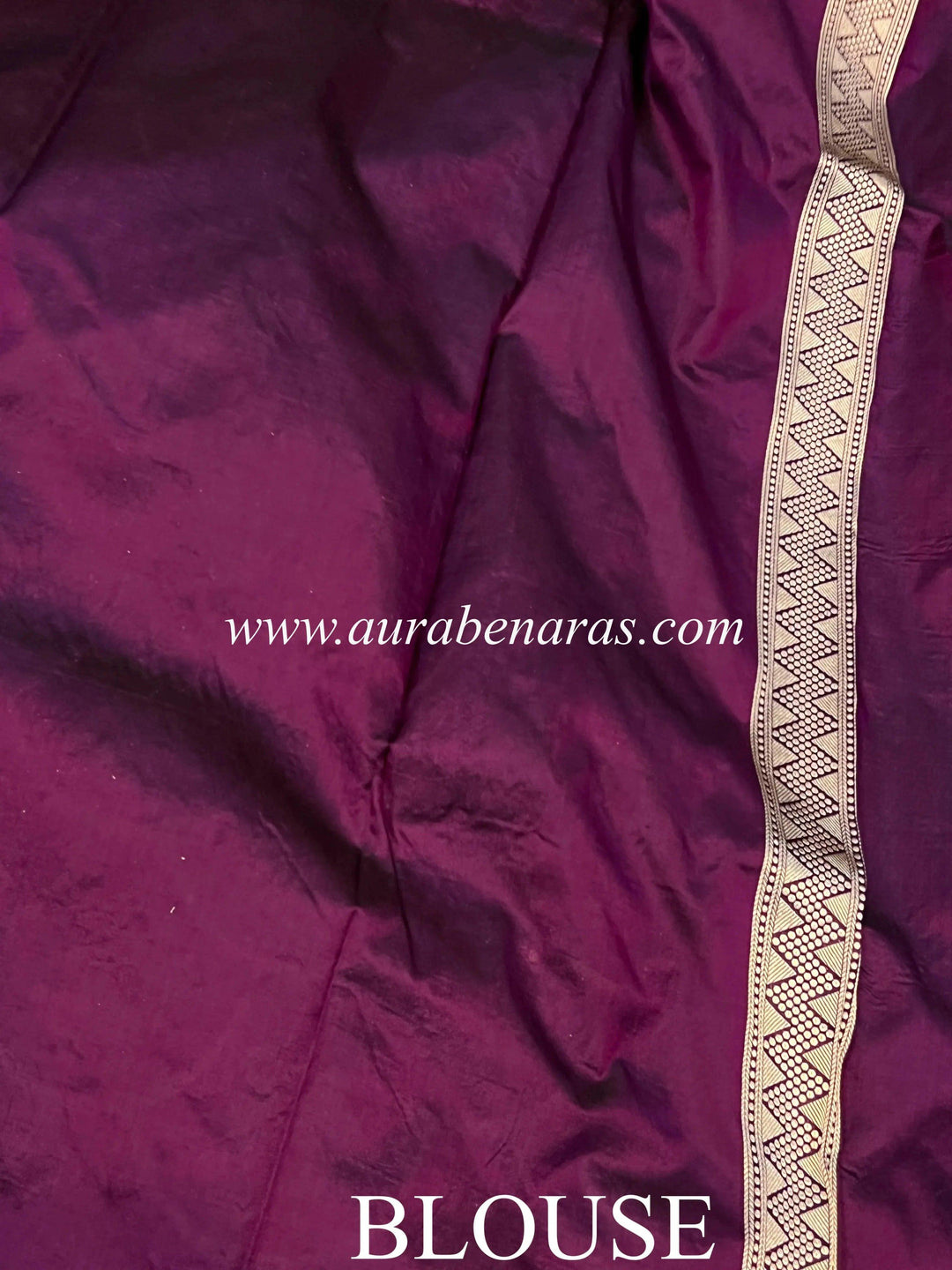 Wine Pure Banarasi Handloom Katan Silk Saree - Aura Benaras