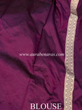 Wine Pure Banarasi Handloom Katan Silk Saree - Aura Benaras