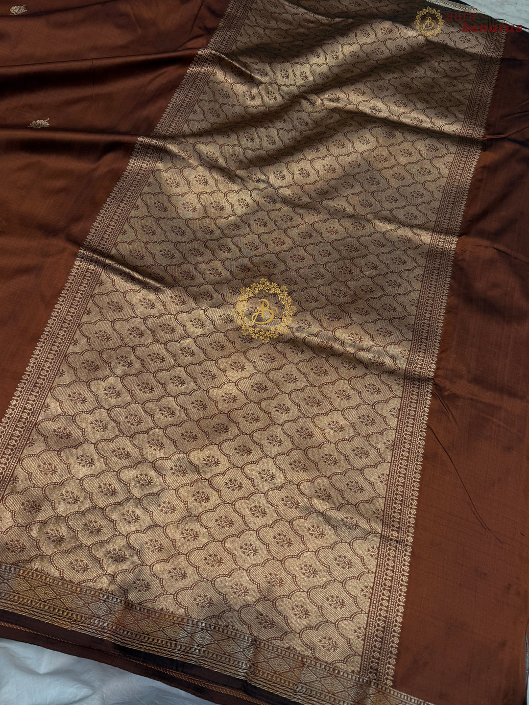 Light Brown Pure Katan Silk Handloom Banarasi Saree