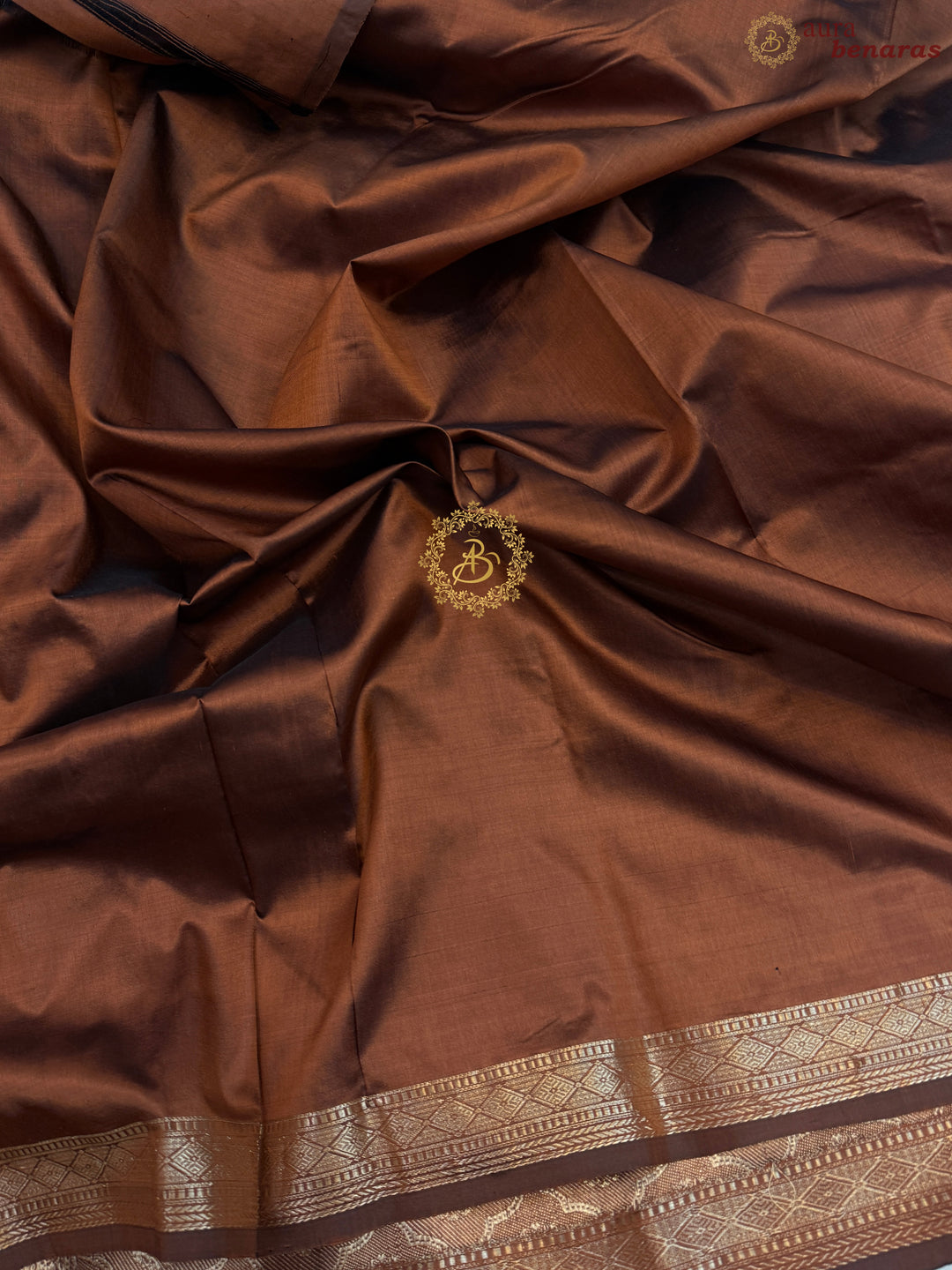 Light Brown Pure Katan Silk Handloom Banarasi Saree