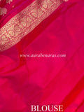 Hot Pink Pure Banarasi Handloom Katan Silk Saree - Aura Benaras