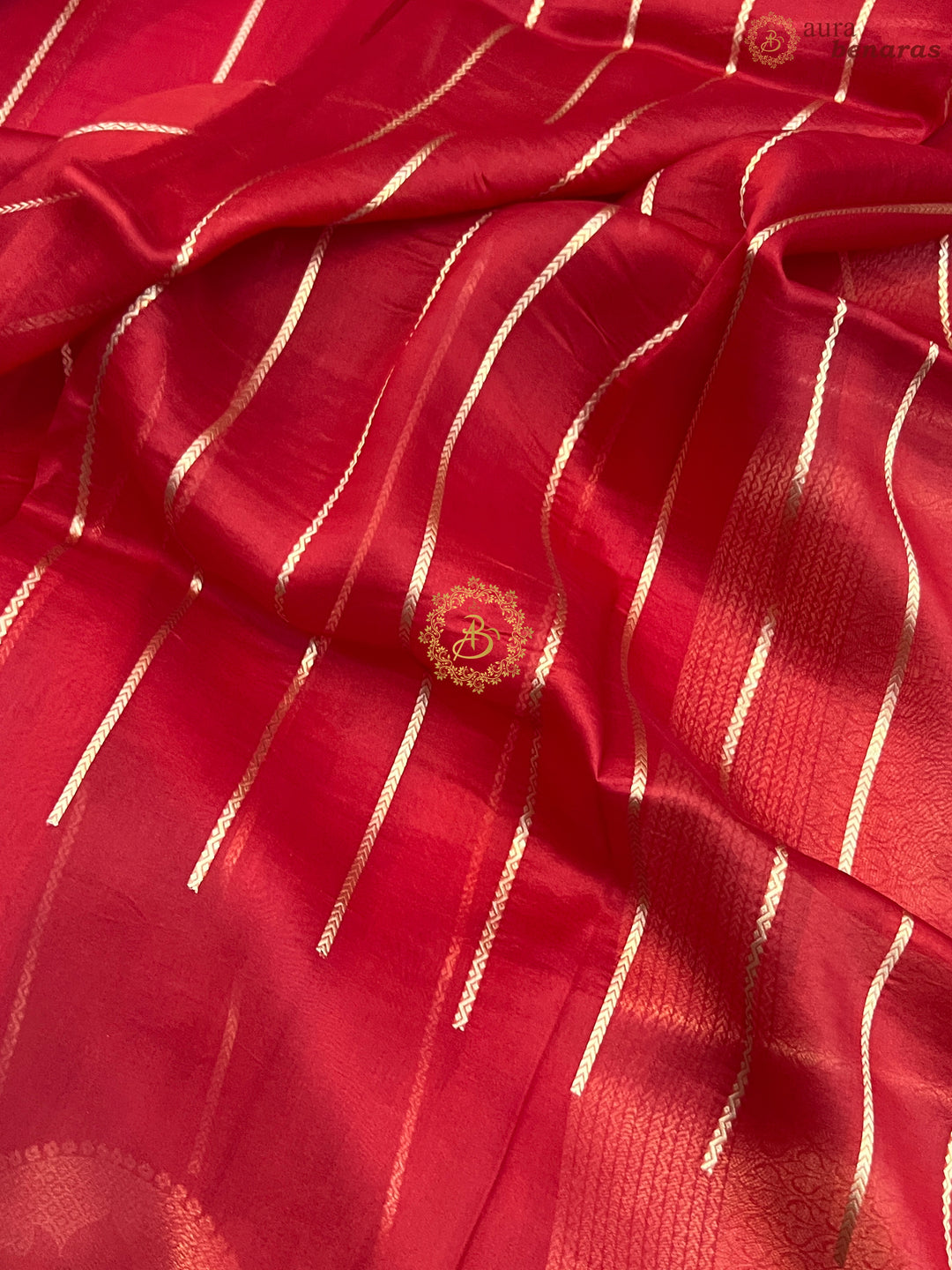 Maroon Banarasi Handloom Kora Silk Saree