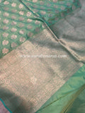 Green Pure Banarasi Handloom Katan Silk Saree - Aura Benaras