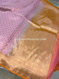 Baby Pink Pure Banarasi Handloom Katan Silk Saree