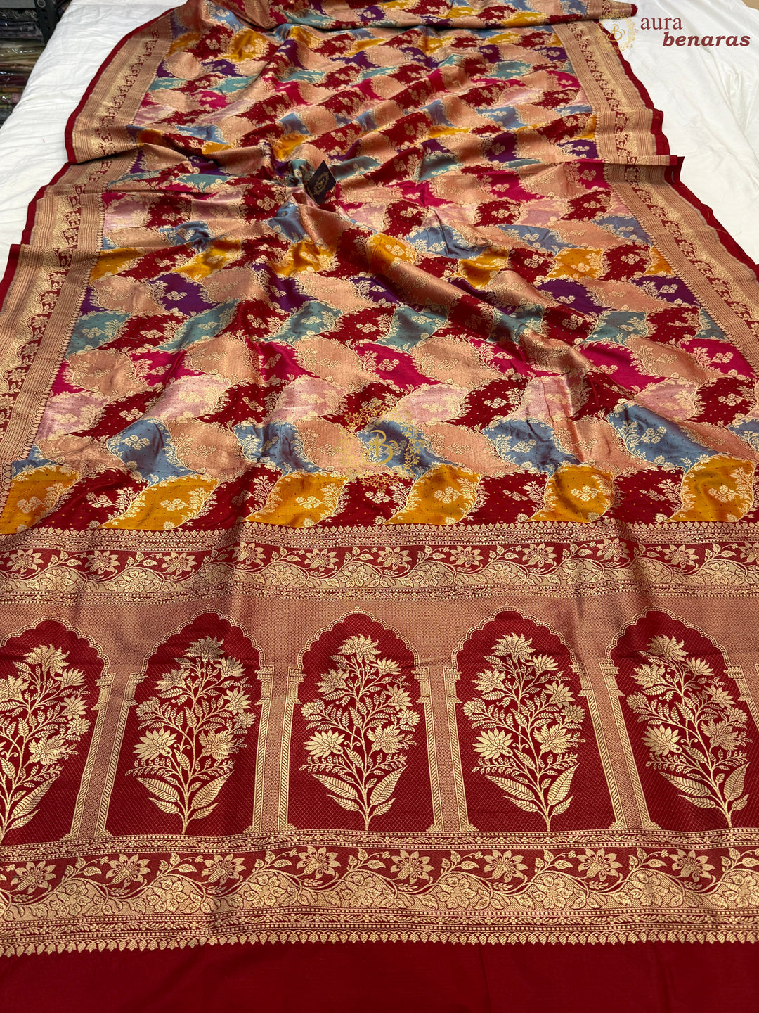 Bridal Red Pure Katan Silk Banarasi Handloom Saree