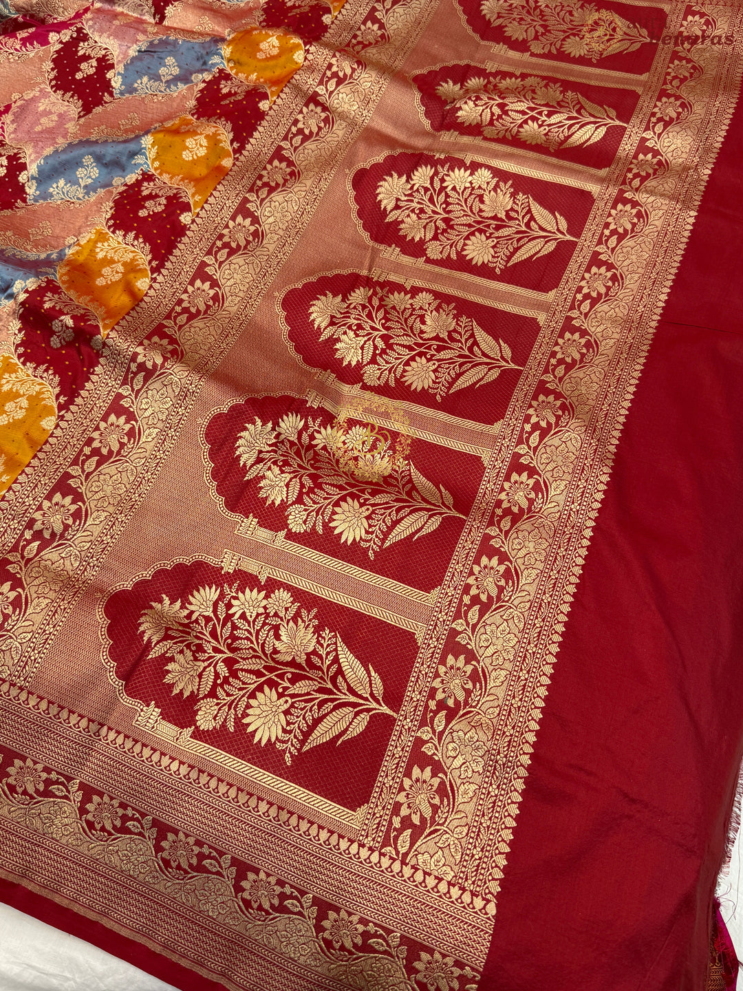 Bridal Red Pure Katan Silk Banarasi Handloom Saree