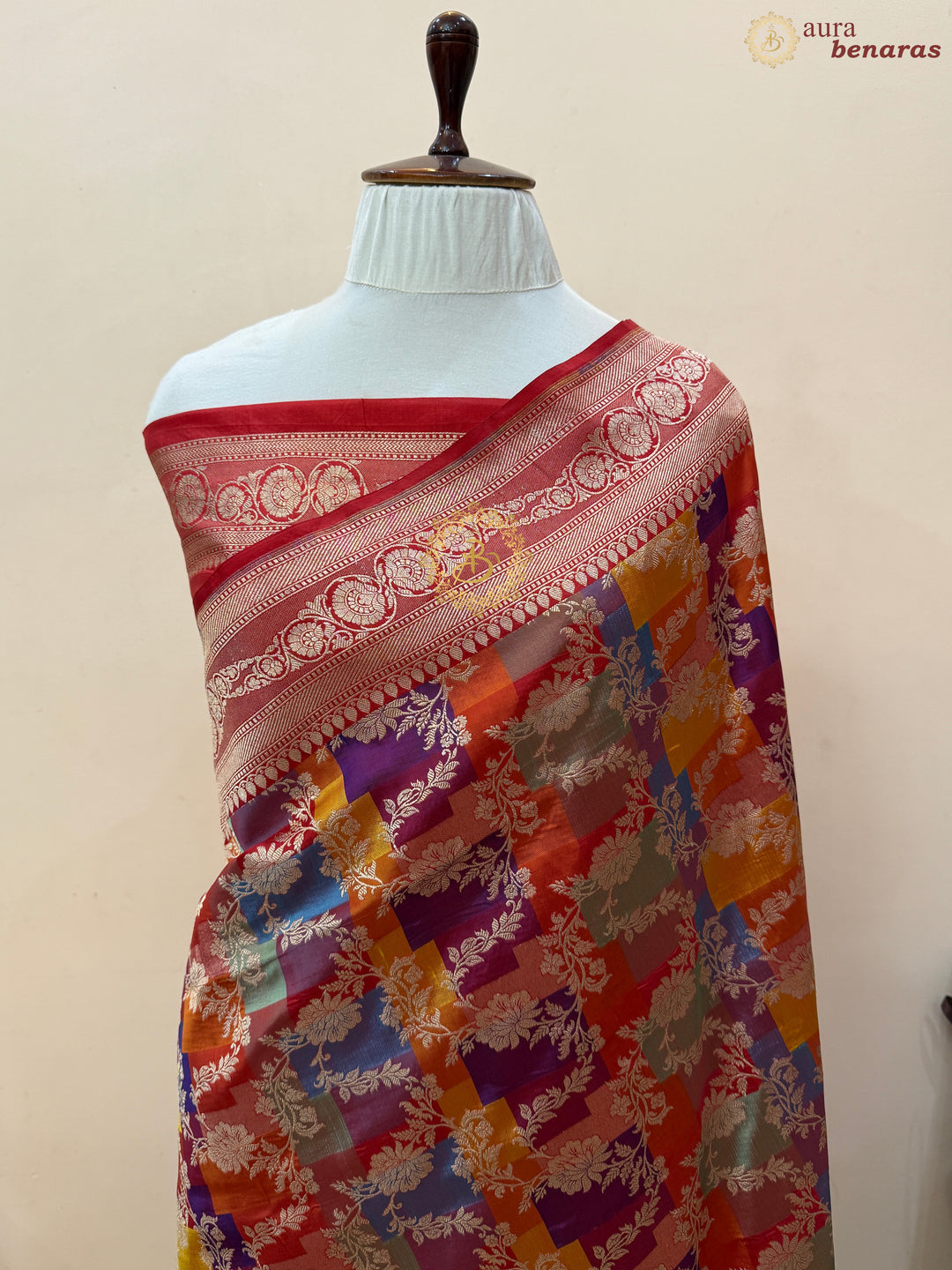 Red Pure Katan Silk Banarasi Handloom Saree