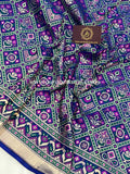 Royal Blue Banarasi Handloom Katan Silk Saree - Aura Benaras